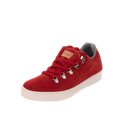 RRP €155 SAVOY Leather Sneakers Size 40 UK 7 US 10 Red Mesh Lining Made in Italy gallery photo number 4