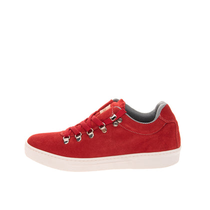 RRP €155 SAVOY Leather Sneakers Size 40 UK 7 US 10 Red Mesh Lining Made in Italy gallery photo number 5