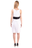 ARMANI EXCHANGE Twill Sheath Dress Size 6 / M Two-Tone Sequined Waist Sleeveless gallery photo number 3