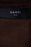 RRP €110 DANDI Jumper Size S Dark Brown Thin Knit Long Sleeve Crew Neck gallery photo number 6