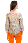 RRP €150 MARIA DI SOLE Jacquard Jacket Size S Diamond 3/4 Sleeve Made in Italy gallery photo number 4