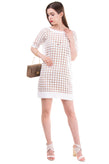 RRP €385 MALO Lace Tunic Dress Size M White See Through V-Back Made in Italy gallery photo number 2
