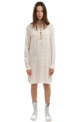 SPLENDID Shirt Dress Size S White Linen Blend Inner Slip Long Sleeve Collared gallery photo number 2