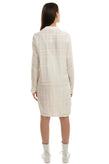 SPLENDID Shirt Dress Size S White Linen Blend Inner Slip Long Sleeve Collared gallery photo number 4