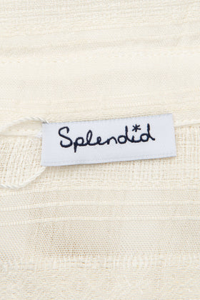 SPLENDID Shirt Dress Size S White Linen Blend Inner Slip Long Sleeve Collared gallery photo number 6