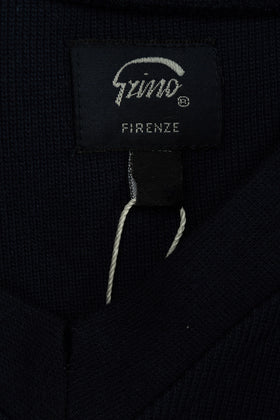 GRINO FIRENZE Jumper Size XL Blue Thin Knit Split Hem Sleeve V-Neck gallery photo number 6