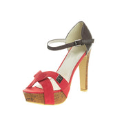 RRP €195 PIERRE CARDIN Ankle Strap Sandals Size 38 UK 5 US 8 Heel Criss Cross gallery photo number 1