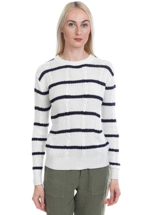 RAILS Jumper Size XS Cable-Knit Striped Pattern Sleeve Crew Neck gallery photo number 2