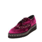 RRP €255 RAS Velour Creeper Shoes EU 37 UK 4 US 7 Studded Platform Sole Lace Up gallery photo number 1