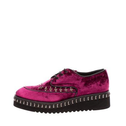 RRP €255 RAS Velour Creeper Shoes EU 37 UK 4 US 7 Studded Platform Sole Lace Up gallery photo number 3