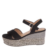 CAFENOIR Ankle Strap Sandals EU 39 UK 6 US 9 Lame & Suede Effect Criss Cross gallery photo number 3