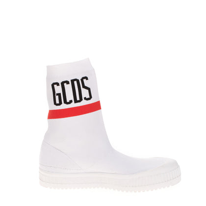 GCDS Knitted Sneakers EU38 UK5 US8 Flatform Logo Intarsia Made in Italy RRP €295 gallery photo number 5