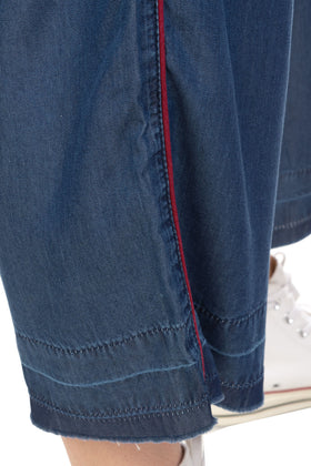 MARKUP Capri Jeans Size 30 Garment Dye Side Seam Raw Cuffs Zip Fly Made in Italy gallery photo number 6
