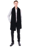 RRP €135 CERRUTI 1881 Long Rectangle Scarf Cashmere Angora & Wool Blend Braided gallery photo number 2