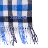 RRP €360 MISSONI Wool Long Shawl Wrap Scarf Gingham Fringe Edges Made in Italy gallery photo number 3