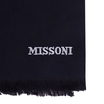 MISSONI Wool Long Jacquard Shawl Wrap Scarf Polka Dot Made in Italy RRP €360