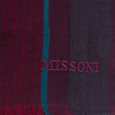 RRP €360 MISSONI Long Shawl Wrap Scarf Wool Blend Striped Herringbone Pattern gallery photo number 3