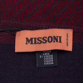 RRP €360 MISSONI Long Shawl Wrap Scarf Wool Blend Striped Herringbone Pattern gallery photo number 5