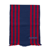 RRP€360 MISSONI Wool Long Stole Scarf Striped Pattern Frayed Edges Made in Italy gallery photo number 1