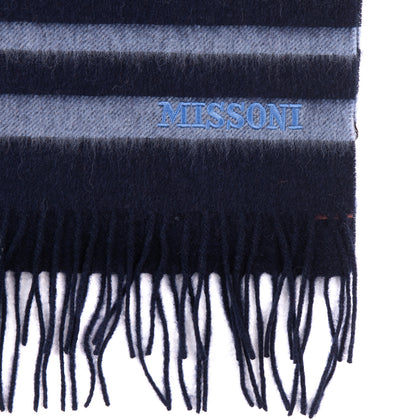 RRP €360 MISSONI 100% Wool Long Felt Shawl Wrap Scarf Fringe Edges Made in Italy gallery photo number 3