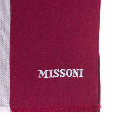 RRP €360 MISSONI Wool Long Shawl / Wrap Scarf Striped Melange Logo Made in Italy gallery photo number 3