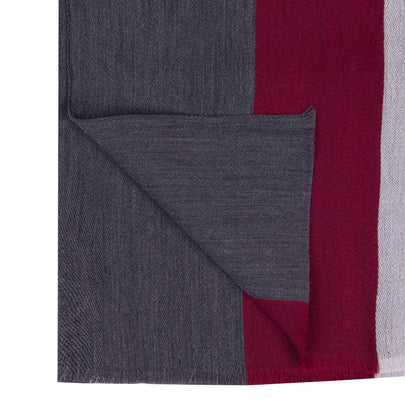 RRP €360 MISSONI Wool Long Shawl / Wrap Scarf Striped Melange Logo Made in Italy