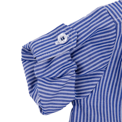 ALETTA Shirt Size 12M Striped Pattern Long Roll-Up Sleeve Made in Italy gallery photo number 4
