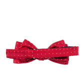 HACKETT Silk Bow Tie One Size Micro Polka Dot Adjustable Made in Italy gallery photo number 2