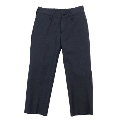 HACKETT Wool Flat Front Trousers Size 7-8Y Unfinished Cuffs Made in Portugal gallery photo number 1