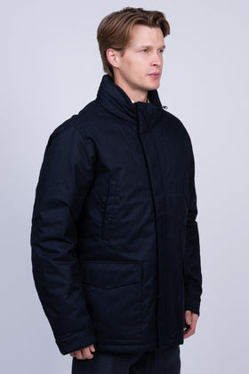RRP €495 HACKETT Down Field Jacket Size XXL Technical Fabrics Concealed Hood gallery photo number 4