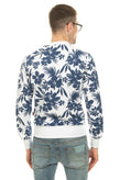 CARLSBERG Sweatshirt Size L Floral Pattern Coated Logo Neck Made in Italy gallery photo number 4