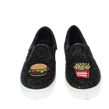 RRP €325 CHIARA FERRAGNI Sneakers EU 40 UK 7 US 10 Burger & French Fries Patches gallery photo number 1