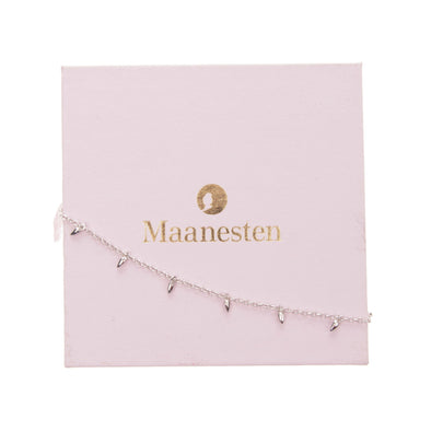 MAANESTEN 925 Sterling Silver Charms Chain Necklace - Lobster Clasp Closure