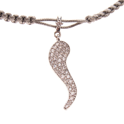 KURSHUNI Wish Bracelet 925 Sterling Silver Charm Cubic Zirconia Embellished