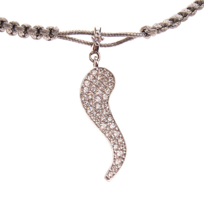 KURSHUNI Wish Bracelet 925 Sterling Silver Charm Cubic Zirconia Embellished gallery photo number 2