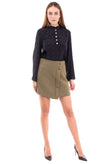RRP €145 PATRIZIA PEPE A-Line Skirt Size 44 L Unlined Lame Effect Made in Italy gallery photo number 1