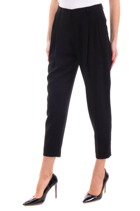 RRP €245 WTR Crepe Tailored Trousers Size 36 XS Stretch Pleated Zip Fly Cropped gallery photo number 3