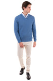 RRP €140 HERITAGE Thin Knit Jumper Size 50 / L Garment Dye V-Neck Made in Italy gallery photo number 2