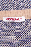 GIOFERRARI Jumper Size 52 / XL Thin Knit Patterned Long Sleeve V-Neck gallery photo number 6