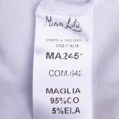 MISS LULU Jersey Hoodie Size 10Y Coated & Printed Cropped Raw Hem Made in Italy gallery photo number 5