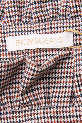 FRACOMINA JEANS Paperbag Trousers Size IT 40 / XS Houndstooth Made in Italy gallery photo number 6