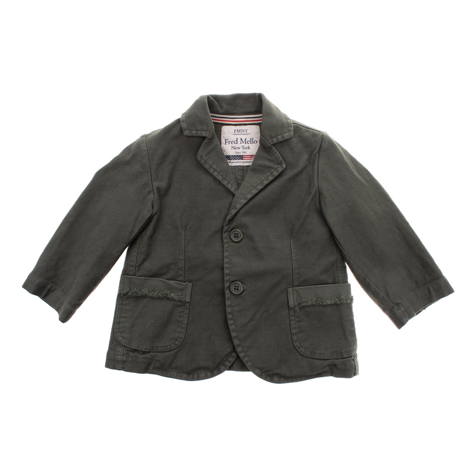FRED MELLO Blazer Jacket Size 12M Garment Dye Single-Breasted gallery main photo