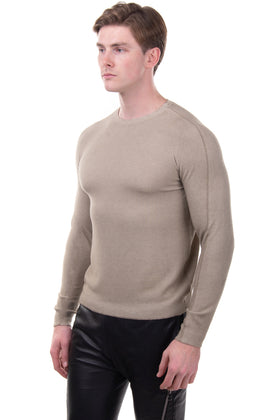 Jumper Size M Garment Dye Worn Look Thin Knit Long Sleeve Crew Neck gallery photo number 3