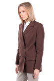 RRP €150 8 Linen Blazer Jacket Size 44 Brown Double Breasted Made in Italy gallery photo number 3