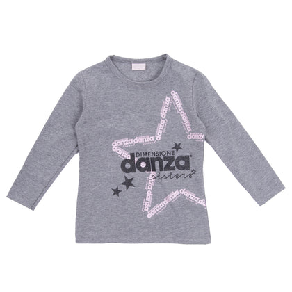DIMENSIONE DANZA SISTERS T-Shirt Top Size 2Y Melange Glitter Made in Italy gallery photo number 1