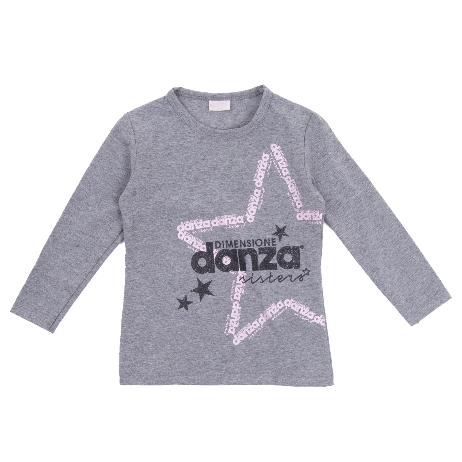 DIMENSIONE DANZA SISTERS T-Shirt Top Size 2Y Melange Glitter Made in Italy gallery main photo