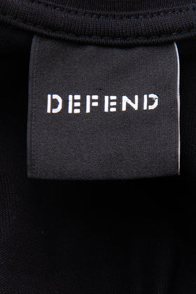 DEFEND T-Shirt Top Size XS Coated Logo Front Two Tone Short Sleeve Crew Neck gallery photo number 6