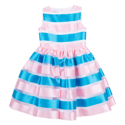 RRP €205 PETIT Fit & Flare Dress Size 34 / 9Y Fully Lined Colour Block
