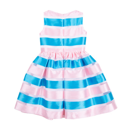 RRP €205 PETIT Fit & Flare Dress Size 34 / 9Y Fully Lined Colour Block