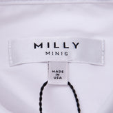 RRP €175 MILLY MINIS Shirt Size 8Y White Feathers Hem Regular Collar Made in USA gallery photo number 4